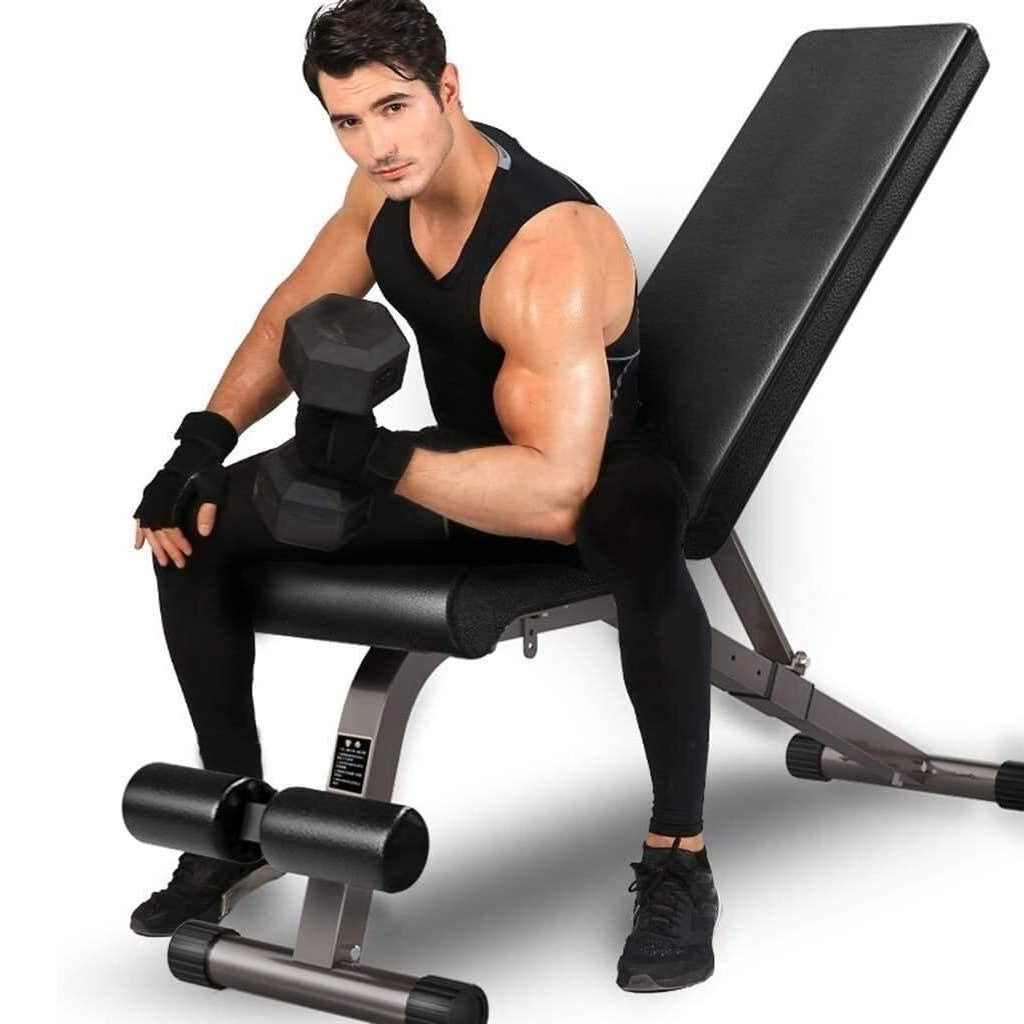 MIDUO Foldable Abdominal Workout Sit Up Bench Side Shaper Home Gym