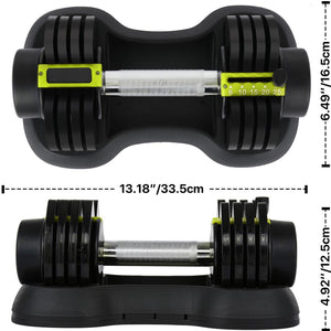 GoSuperFit™ Adjustable Dumbbell Fast Adjustment Function With Weight Plate